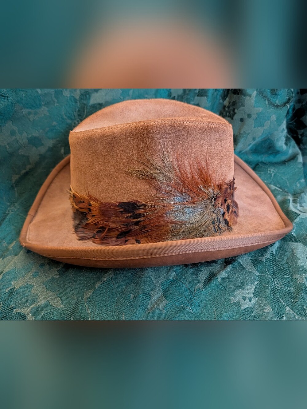 United Hatters, Cap & Millinery Workers Leather-Like Cowboy Hat With Side Snap